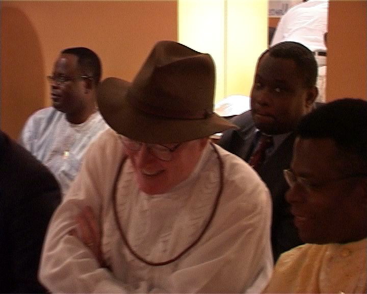 Francis Omohwo, Surgeon, From London, and Professor Perkins Foss, From the US, at the Reception