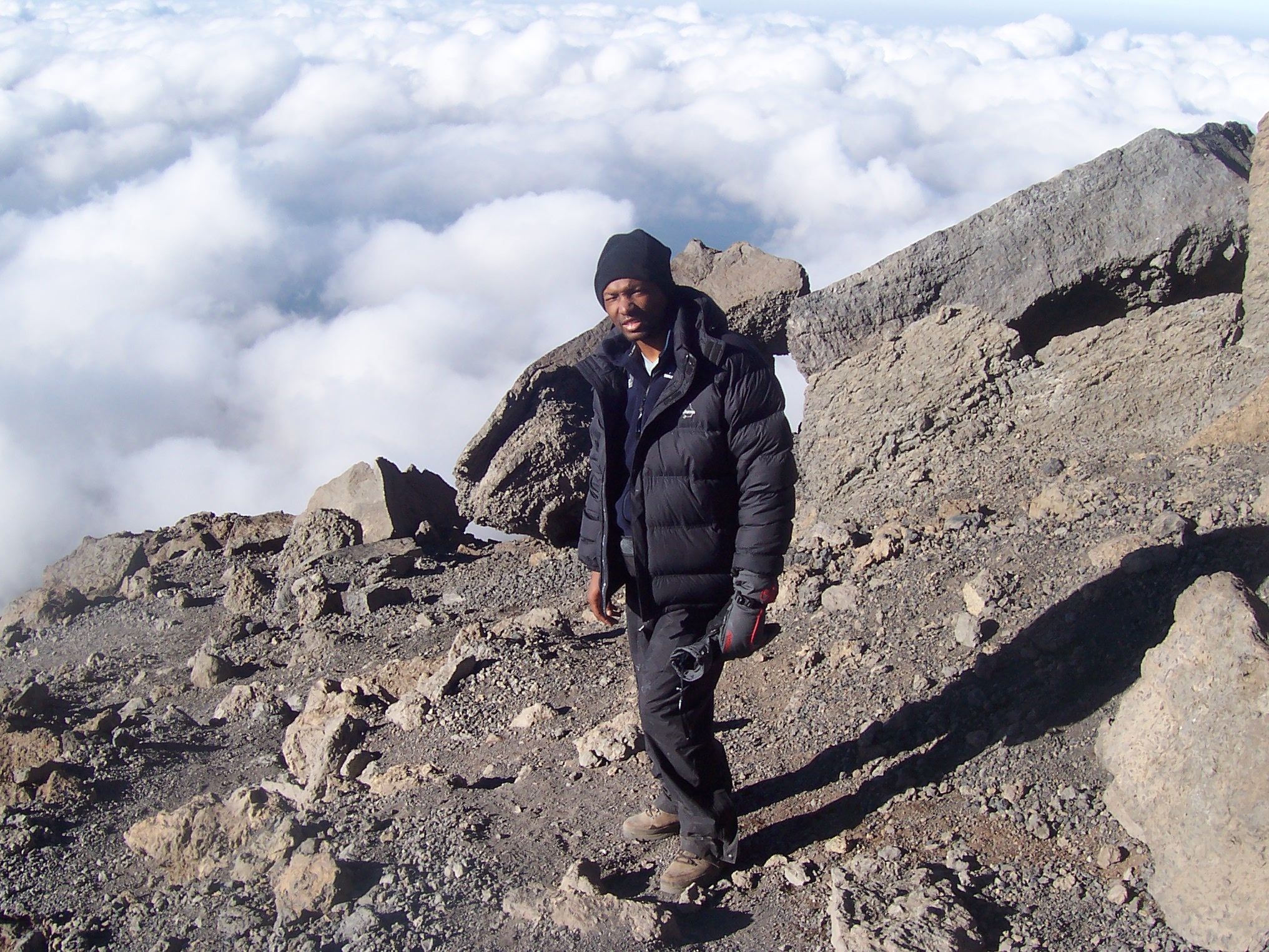 Orhiunu at a Kilimajoro Glazier